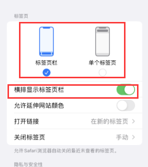 黄石港iPhone授权维修分享Safari浏览器如何切换标签栏位置 